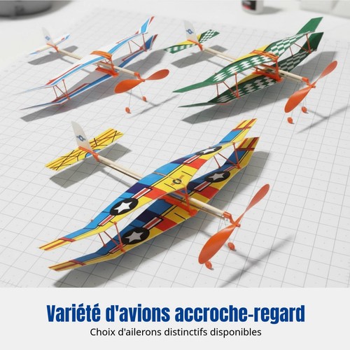 Avion modèle élastique - à,